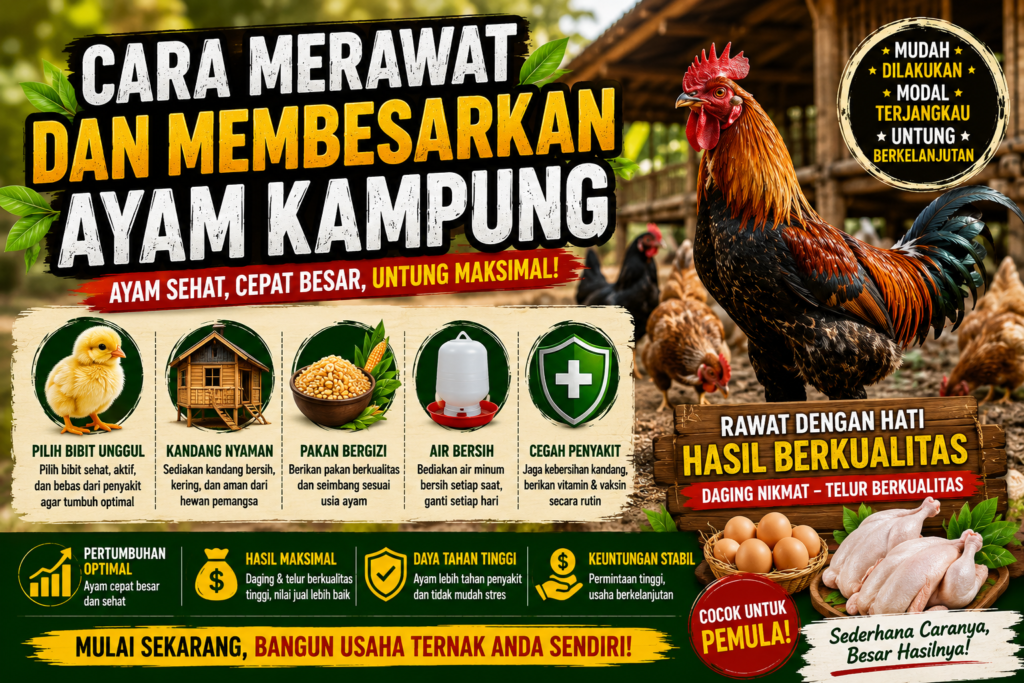Cara Merawat dan Membesarkan Ayam Kampung